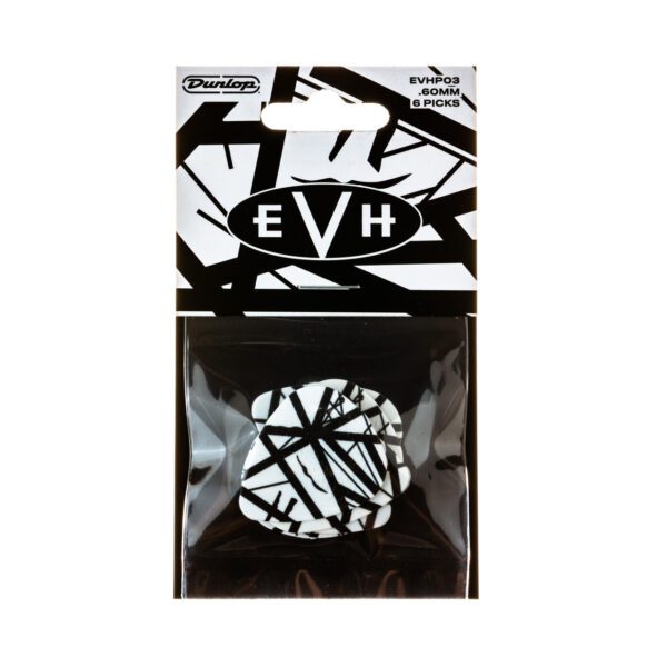 پیک گیتار DUNLOP EVH WHITE WITH BLACK STRIPES PICK