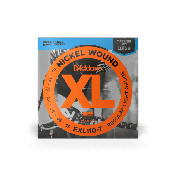 سیم گیتار الکتریک D'Addario XL NICKEL 7-STRING 10-59