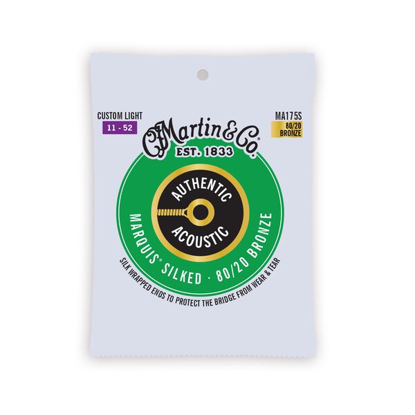 سیم گیتار آکوستیک MARTIN AUTHENTIC MARQUIS SILKED 80/20 BRONZE 11-52