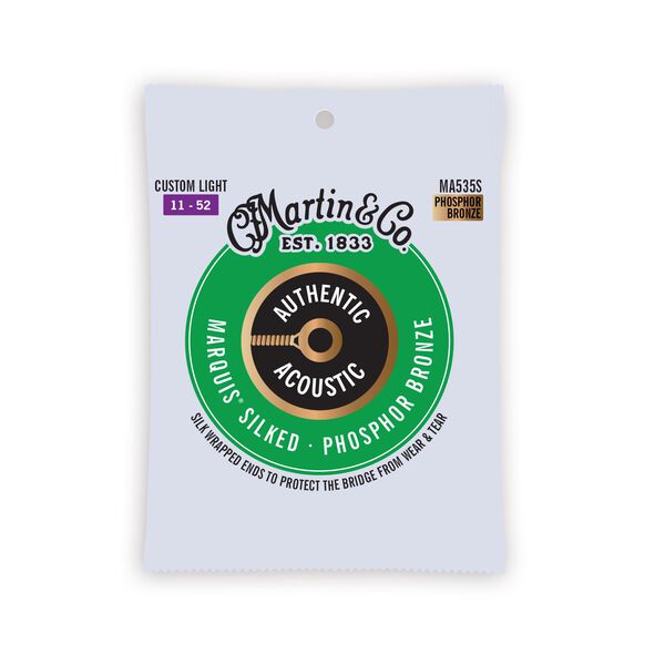 سیم گیتار آکوستیک MARTIN AUTHENTIC MARQUIS SILKED PHOSPHOR BRONZE 11-52