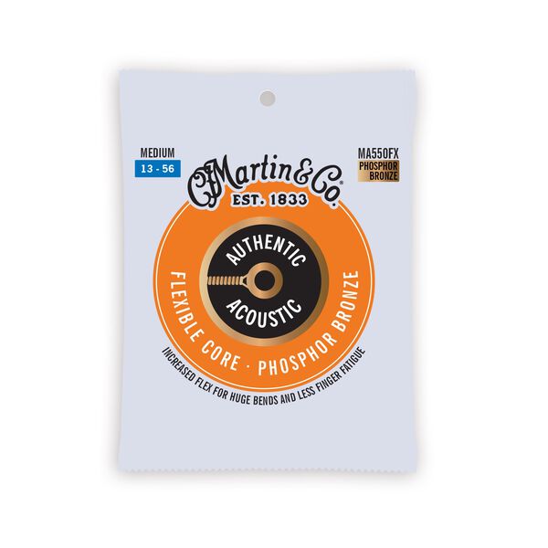 سیم گیتار آکوستیک MARTIN AUTHENTIC FLEXIBLE CORE PHOSPHOR BRONZE 13-56