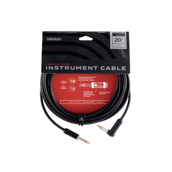 کابل گیتار D'Addario American Stage Right Angle 6m